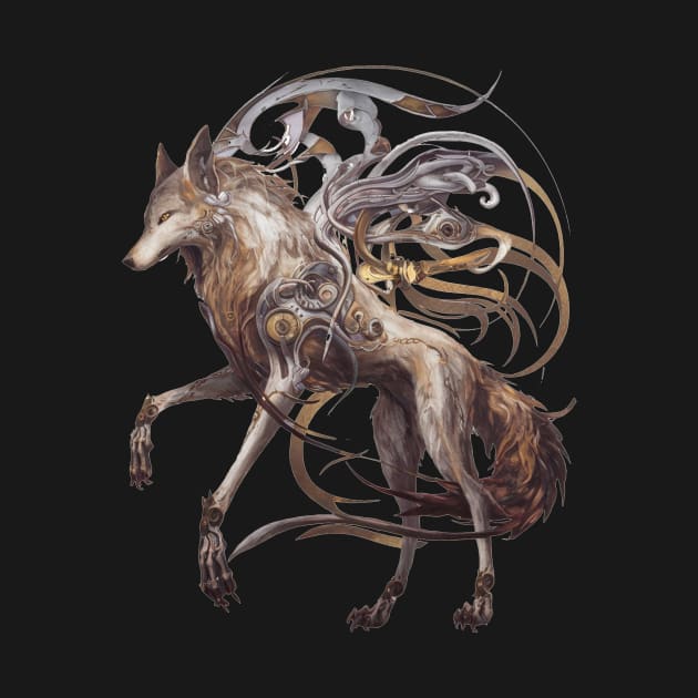 Cybernetic Spirit Wolf by SpiritAnimalPrints