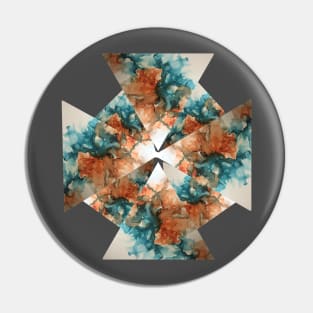 Alcohol Inks Art Abstract Kaleidoscope Pin