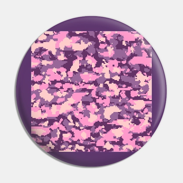 Pink Digital Camouflage Pin by Tshirtstory