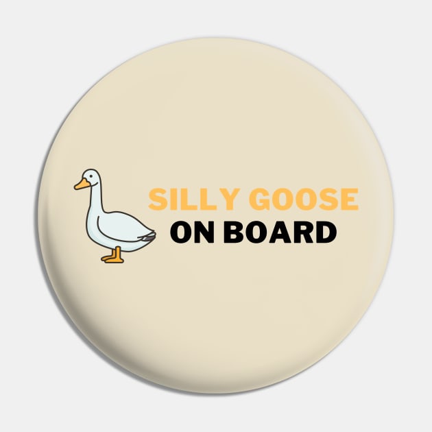 Silly Goose on Board | A Playful and Quirky Goose Illustration Pin by MrDoze