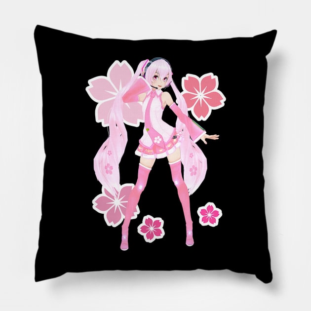 Sakura Miku Pillow by RhysDawson