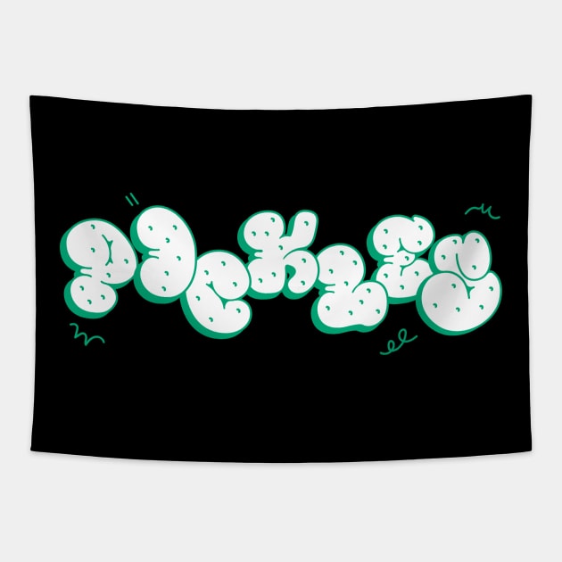 Pickles - Bubble lettering Tapestry by YourGoods