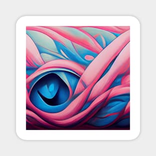 Graffit surrealism pink and  blue Magnet