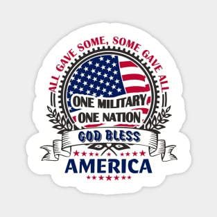 God Bless America Soldier Sacrifice Tribute Magnet