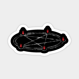 Cursed Pentagram | Summoning Circle | candles Magnet