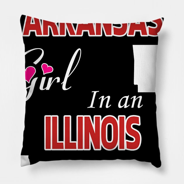 Arkansas - Illinois Pillow by ALEXANDRA PIVOVAROVA |