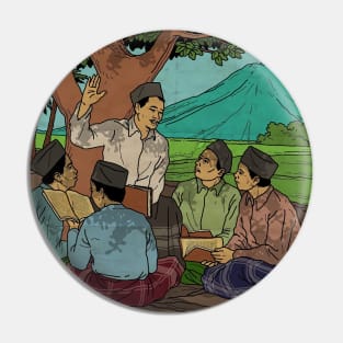 Five Men Talking Under a Shade Tree Pin