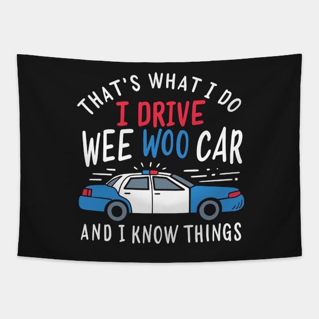 POLICE: Wee Woo Car Tapestry by woormle