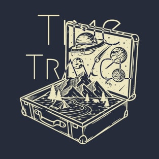 Time (to) Travel - Surrealistic Traveller Artwork T-Shirt