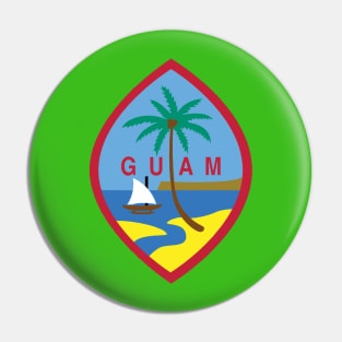 USA Guam T shirt Gift Pin