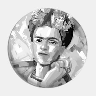 Frida Kahlo Black and White 8 Pin