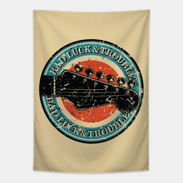 Bad Luck & Trouble Blues Guitar Tapestry by wickedpretty