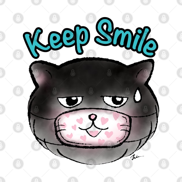 Keep smile black cat by juliewu