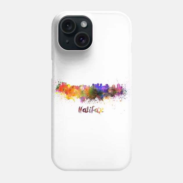 Halifax skyline in watercolor Phone Case by PaulrommerArt