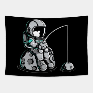 Astronaut Space Fishing Tapestry