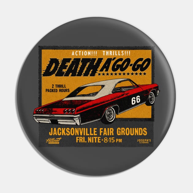 Vintage Muscle Car Race Event Pin by Kujo Vintage