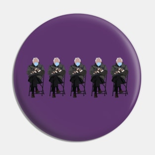 Five Bernie Sanders Mittens Abstract Pin