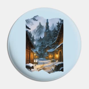 Village of Barovia in Wintertime Pin