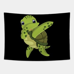 'Dabbing Sea Turtle' Funny Dabbing Animal Gift Tapestry