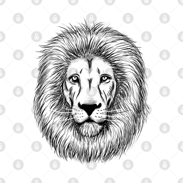 Lion Head Sketch by zemluke