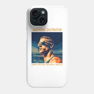 swim instructor, swim coach, swimming trainning, fun designs v3 Phone Case