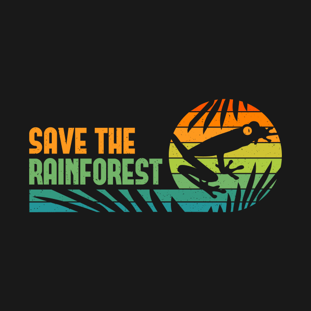 Save The Rainforest - Retro Tree Frog by bangtees