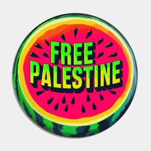 Free Palestine Watermelon Pin