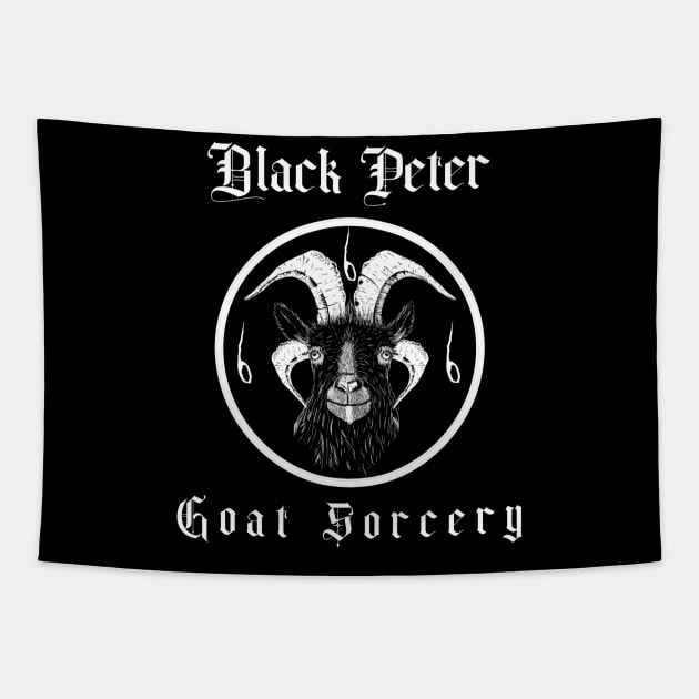 Black Peter Goat Sorcery Tapestry by dflynndesigns