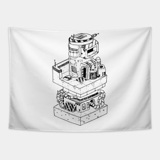 Isometric Space Station Tapestry