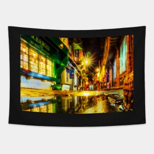 York City Shambles At Night Tapestry