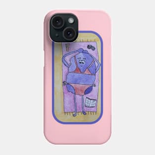 Sun-Loving Purple Monster: Watercolour Beach Art Phone Case