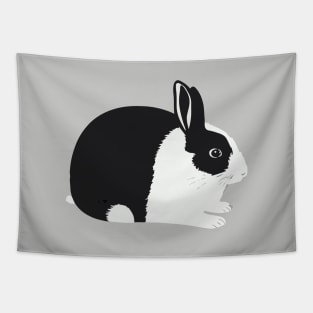 Black Dutch Rabbit Chubby Bun Lady Mom Birthday Tapestry