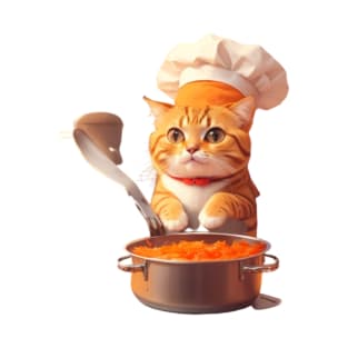 Cute cat cooking T-Shirt