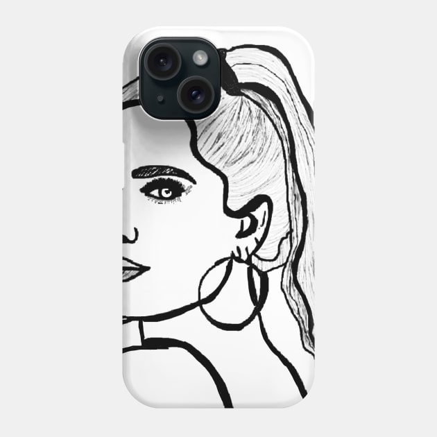 Bad at Love - a pop sketch of Halsey Phone Case by xxtinastudio