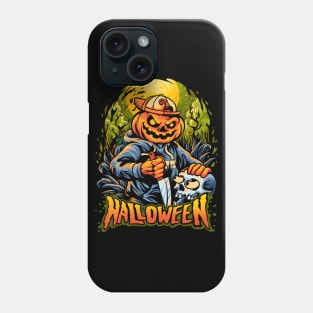 Halloween pumpkin head terror Phone Case