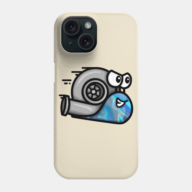 Turbo Snail - Blue Holographic Phone Case by hoddynoddy