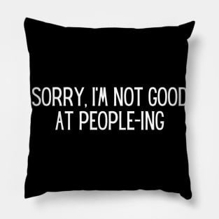 Sorry, I’m not good at people-ing Pillow