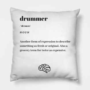 Funny Drummer Word Definition Dictionary Pillow