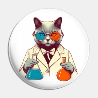 Chemistry Cat Pin