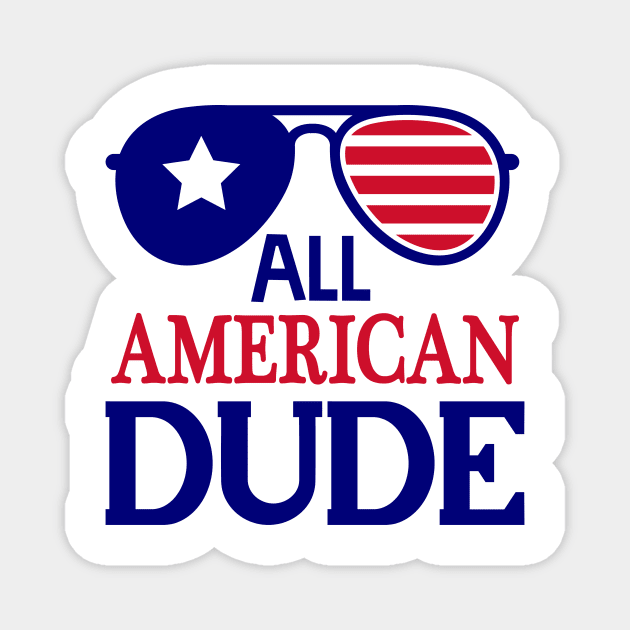 All American Dude Magnet by PrintcoDesign
