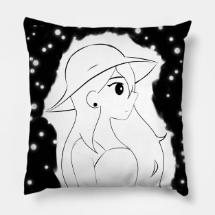 girl in the lights Pillow