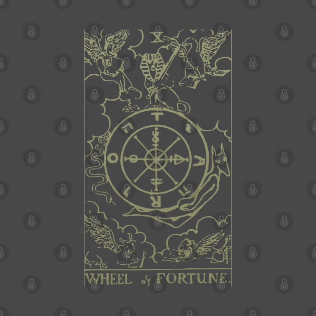 Golden Tarot - The Wheel of Fortune by tetratarot