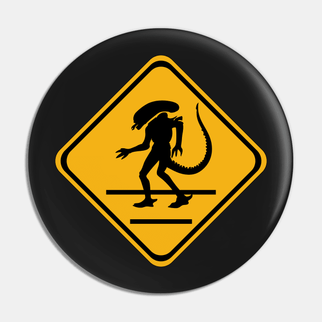 Alien Crosswalk Sign 1 Pin by prometheus31