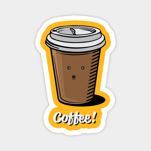 Coffee Oooooh! Magnet by Vin Zzep