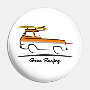 1961 Ford Econoline Pickup Truck Gone Surfing Pin