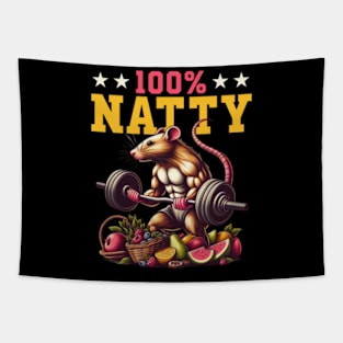 100% Natty Funny Gym Rat Fitness Bodybuilding For Men Women Tapestry