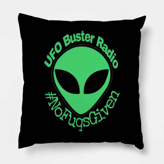 UFO Buster Radio - #NoFuqsGiven Alien Pillow by UFOBusterRadio42