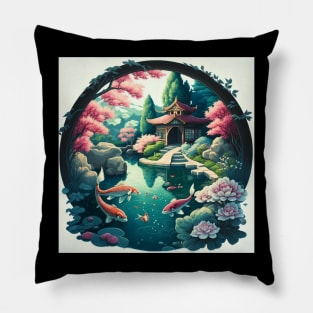 Gorgeous Koi Pond Pillow