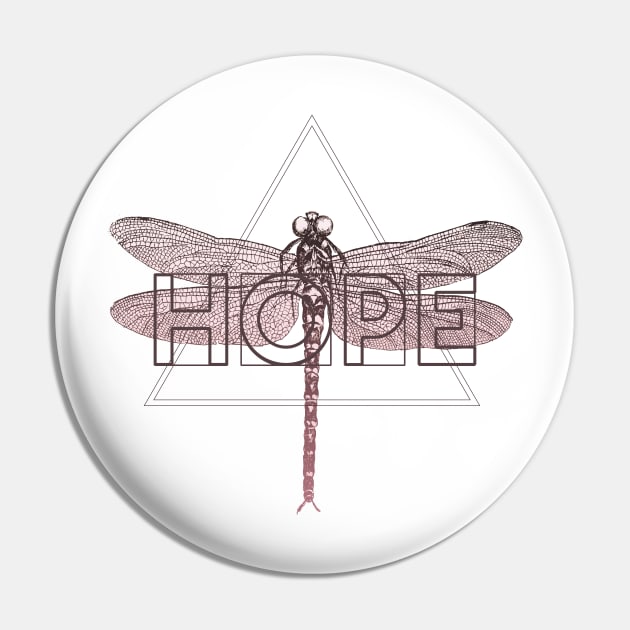 Hope in Nature - Dragonfly Pin by XOOXOO