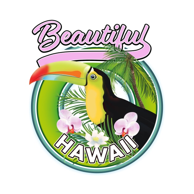 beautiful hawaii travel logo by nickemporium1